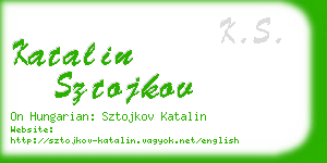 katalin sztojkov business card